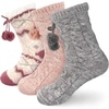 image:imageBambooMN Extra Thick Cozy Fuzzy Animal Thermal Cabin Plush Fleecelined Knitted Crew SocksAsst B