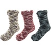 image:imageBambooMN Extra Thick Soft Cozy Fuzzy Thermal Cabin Plush Fleecelined Fur Cuff Knitted Crew SocksThermal  Asst I