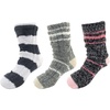 image:imageBambooMN Extra Thick Soft Cozy Fuzzy Thermal Cabin Plush Fleecelined Fur Cuff Knitted Crew SocksThermal  Asst a