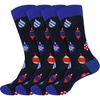 image:imageBambooMN Mens Christmas Socks Cotton Colorful Design Fashion Novelty Dress Xmas Theme Socks  Assorted PacksTree Ornaments