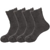 image:imageBambooMN Mens Featherlight Comfy Warm Fuzzy Socks  4 Pairs06  Dark Grey