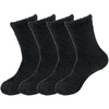 image:imageBambooMN Mens Featherlight Comfy Warm Fuzzy Socks  4 Pairs08  Black