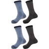 image:imageBambooMN Mens Super Soft Warm Fuzzy Thick Wool Blend Winter Socks 2 SizesBlack and Blue 4 Pairs