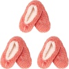 image:imageBambooMN Soft Touch Warm Cozy Fuzzy NonSlip Lined SlipOn Slippers Socks for Adult Women Indoor Travel House Slippers 3 PairsColor 09