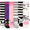 image:imageBambooMN Super Soft Warm Cute Animal NonSlip Fuzzy Cozy Crew Winter Home Socks 6 and 12 Pair Value PackAssortment C