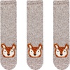 image:imageBambooMN Super Soft Warm Cute Furry Animal NonSlip Fuzzy Cozy Fluffly Crew Winter Home Socks Value Pack02 Grey Fox
