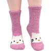 image:imageBambooMN Super Soft Warm Cute Womens Animal NonSlip Fuzzy Fluffy Crew Winter Home Socks05 Pink Kitty
