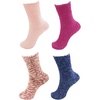 image:imageBambooMN Super Soft Warm Knobby Microfiber Fuzzy Socks  Value PackAssortment 96