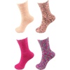 image:imageBambooMN Super Soft Warm Knobby Microfiber Fuzzy Socks  Value PackAssortment a