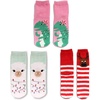 image:imageBambooMN Womens Christmas Xmas Animal Super Soft Cozy Warm Fuzzy Comfy Home Indoor Outdoor SocksAsst B