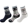 image:imageBambooMN Womens Extra Thick Plush Super Soft Warm Fuzzy Cozy Home Indoor Outdoor Cabin SocksAssorment a