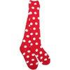 image:imageBambooMN Womens Fuzzy Knee High Socks  Polka Dots and Solid Colors  2 Sizes  1 Pair PackRed