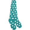 image:imageBambooMN Womens Fuzzy Knee High Socks  Polka Dots and Solid Colors  2 Sizes  1 Pair PackTeal