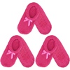 image:imageBambooMN Womens Soft Fuzzy Cozy Footies Travel Home NonSlipRed 3 Pairs