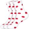 image:imageBambooMN Womens Super Soft Fuzzy Socks Polka Dot Gradient Snowflake Featherlight Cuff  Assorted Colors06 Artic Snow