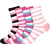 image:imageBambooMN Womens Super Soft Warm Microfiber Fuzzy Cozy Home Stripe Socks  AssortmentsAssortment S01