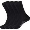 image:imageBambooMN Womens Thin with Thick Comfort Sole Socks Rayon Bamboo Fiber Dress Casual Comfortable Socks 4 Pairs 2 SizesBlack