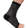 image:imageCopper D 2 Sleeves Dark Rayon from Bamboo Copper Compression Ankle for Relief from Injuries and more or Comfort Support for Every Day Uses Large XLargeLight Silver 2 Sleeves