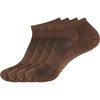 image:imageMens Rayon from Bamboo Fiber Colored Sports Superior Wicking Athletic Ankle Socks  4 Pair Value PackBrown