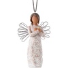 image:imageWillow Tree Remembrance Angel Lighter Skin HandPainted Ornament  Hands Folded Revealing GoldLeaf Heart Cream Dress Sympathy Keepsake Gift Cast from a Susan Lordi Original CarvingSoft Cream