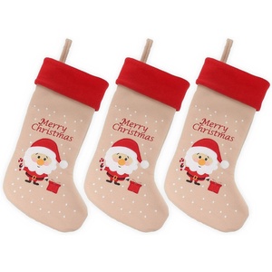 image:imageBambooMN 18 Classic Embroidered Sequined Christmas Stocking  Snowman  3 Units11 Santa