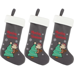 image:imageBambooMN 18 Classic Embroidered Sequined Christmas Stocking  Snowman  3 Units18 Monkey Business