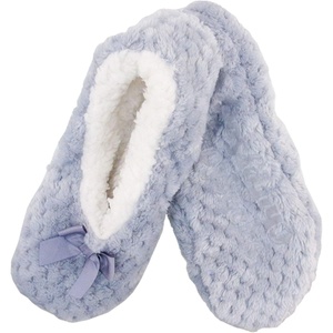 image:imageBambooMN Adult Soft Touch Tufted NonSlip SlipOn Lined Indoor Travel Cozy House Slippers04 Light Grey Lavender