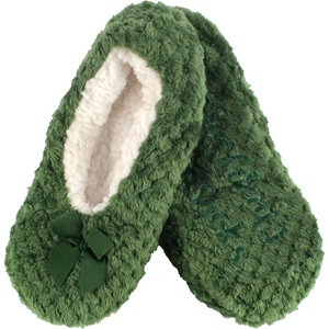 image:imageBambooMN Adult Soft Touch Tufted NonSlip SlipOn Lined Indoor Travel Cozy House Slippers13 Green