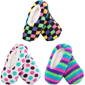 image:imageBambooMN Adult Soft Warm Cozy Fuzzy Indoor NonSlip Lined SlippersAssortment 15
