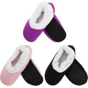 image:imageBambooMN Adult Soft Warm Cozy Fuzzy Indoor NonSlip Lined SlippersAssortment A04