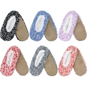 image:imageBambooMN Adult Women Soft Warm Cozy Fancy Yarn Slippers NonSlip Lined Socks Indoor Comfy House Travel SlippersCozy 6a