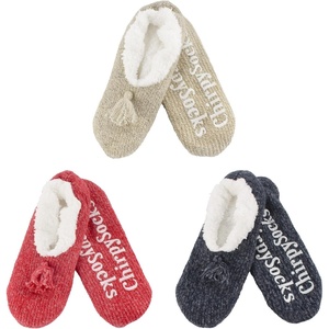 image:imageBambooMN Adult Women Soft Warm Cozy Fancy Yarn Slippers NonSlip Lined Socks Indoor Comfy House Travel SlippersFancy D