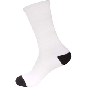 image:imageBambooMN Blank Sublimation Socks Crew and Knee High Socks  4 PairsBlack Toe and Heel  Crew