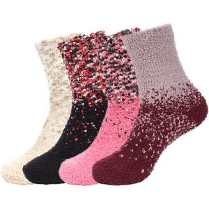 image:imageBambooMN Colorful Fuzzy Socks  Assorted Super Soft Warm Microfiber Comfy Home Socks  Value PackAssortment 4d