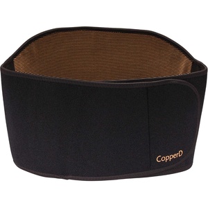 image:imageBambooMN Copper D Bamboo Rayon Compression Lower Back Adjustable Brace Wrap  SM  Black  1 UnitLarge Xlarge