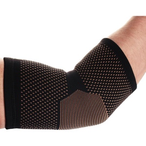 image:imageBambooMN Copper D Bamboo Rayon Elbow Compression Sleeve Large Xlarge  Black  1 UnitBlack Copper 1 Sleeve