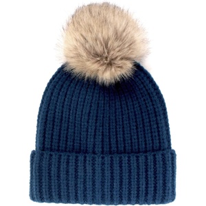 image:imageBambooMN Cozy Winter Christmas Theme Hat01 Blue Beanie