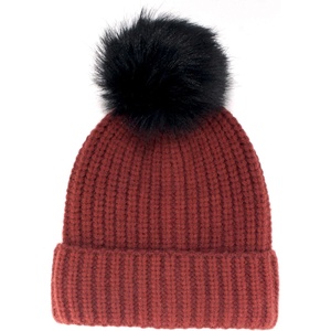 image:imageBambooMN Cozy Winter Christmas Theme Hat02 Maroon Beanie