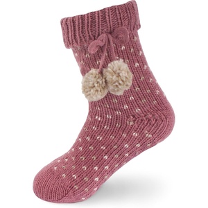 image:imageBambooMN Extra Thick Cozy Fuzzy Animal Thermal Cabin Plush Fleecelined Knitted Crew SocksColor 03 Brown Maroon