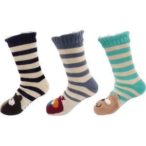 image:imageBambooMN Extra Thick Cozy Fuzzy Animal Thermal Cabin Plush Fleecelined Knitted Crew SocksThermal  Asst J
