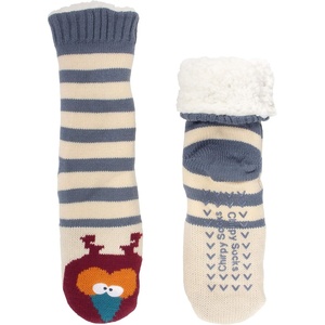 image:imageBambooMN Extra Thick Cozy Fuzzy Animal Thermal Cabin Plush Fleecelined Knitted Crew SocksThermal  Owl 30