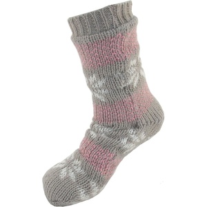 image:imageBambooMN Extra Thick Soft Cozy Fuzzy Thermal Cabin Plush Fleecelined Fur Cuff Knitted Crew SocksThermal  Color 10d
