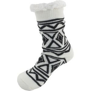 image:imageBambooMN Extra Thick Soft Cozy Fuzzy Thermal Cabin Plush Fleecelined Fur Cuff Knitted Crew SocksThermal  Color 15e