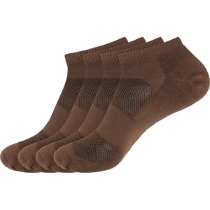 image:imageBambooMN Men and Womens Rayon from Bamboo Low Cut Ankle Socks for Sports Work and Everyday Wear  4 Pairs  Unisex Sizing07 Brown