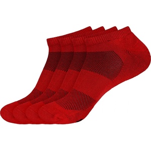 image:imageBambooMN Men and Womens Rayon from Bamboo Low Cut Ankle Socks for Sports Work and Everyday Wear  4 Pairs  Unisex Sizing13 Cherry Red