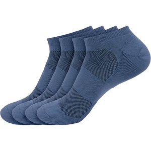 image:imageBambooMN Men and Womens Rayon from Bamboo Low Cut Ankle Socks for Sports Work and Everyday Wear  4 Pairs  Unisex Sizing24 Faded Blue