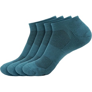 image:imageBambooMN Men and Womens Rayon from Bamboo Low Cut Ankle Socks for Sports Work and Everyday Wear  4 Pairs  Unisex Sizing25 Faded Teal