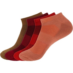 image:imageBambooMN Men and Womens Rayon from Bamboo Low Cut Ankle Socks for Sports Work and Everyday Wear  4 Pairs  Unisex SizingShades of Red 05  11  13  23