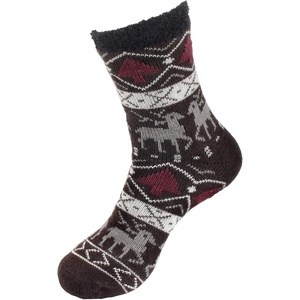 image:imageBambooMN Mens Cabin Double Layer Thick Soft Warm Fuzzy Comfy Home Socks 1 PairStyle 07