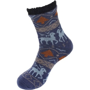 image:imageBambooMN Mens Cabin Double Layer Thick Soft Warm Fuzzy Comfy Home Socks 1 PairStyle 08